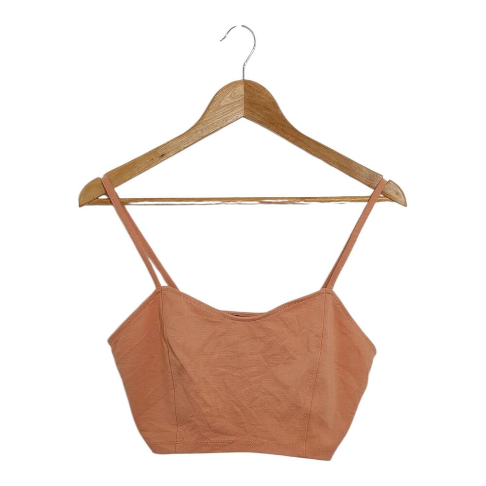 Forever 21 Junior's Size XL Crop Top Peach Knit Cami